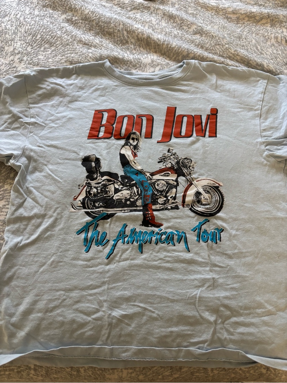 Target Light Blue Bon Jovi 'The American Tour' Graphic Tee